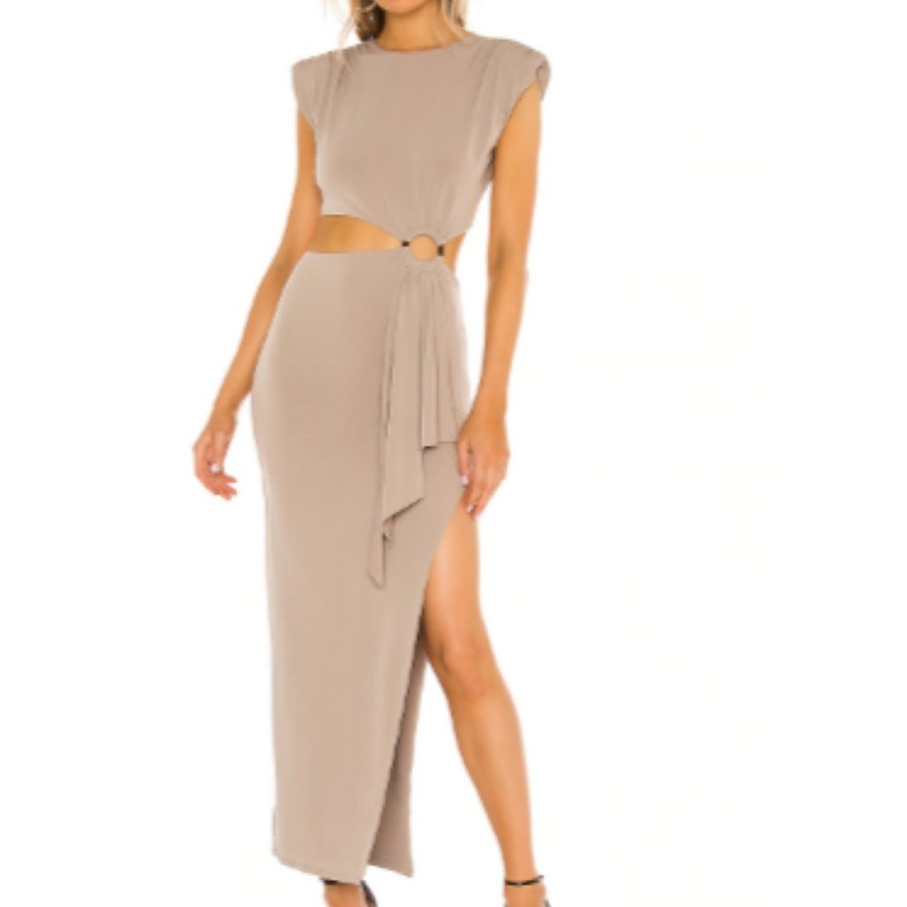Lovers + Friends Beige Cutout Maxi Dress